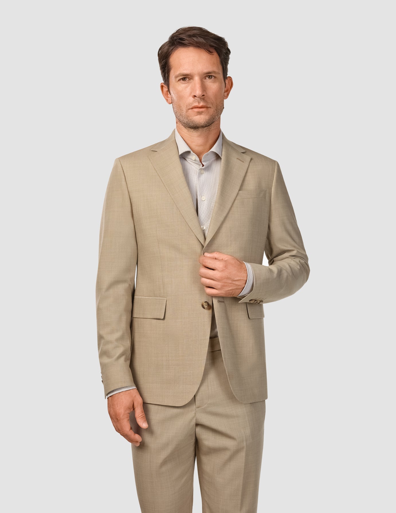 Tech Wool Blazer Sand Slim